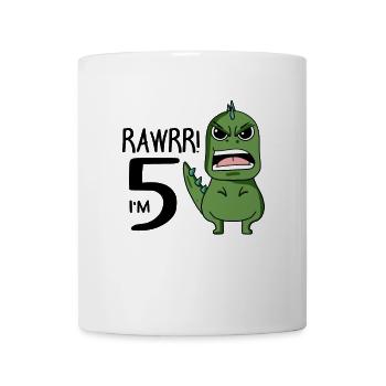 5. Geburtstag - 5 Jahre alt - Ich bin 5 - Tasse - Weiß - Vorne