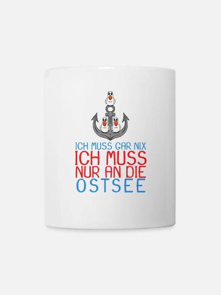 Ostsee Anker Möwe Geschenk - Tasse - Weiß