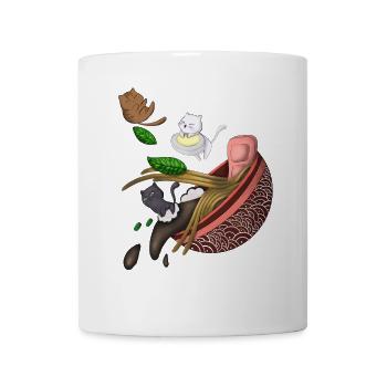 Whimsical Cat Noodle - Mug - white - Front