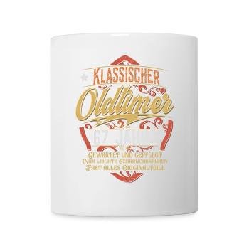 67. Geburtstag Oldtimer - Tasse - Weiß - Vorne