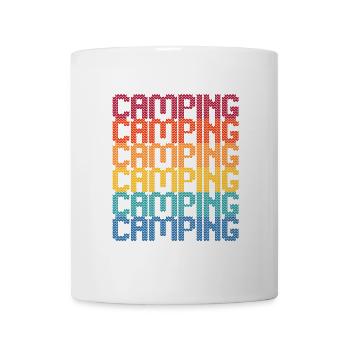 Camping Rainbow Block Font - Mug - white - Front