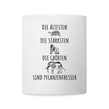Ältesten Stärksten Pflanzenfresser Schildkröte - Tasse - Weiß - Vorne