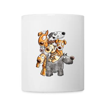 Lustiges Hunde Team I Lustiges Hundemotiv I Hund - Tasse - Weiß - Vorne