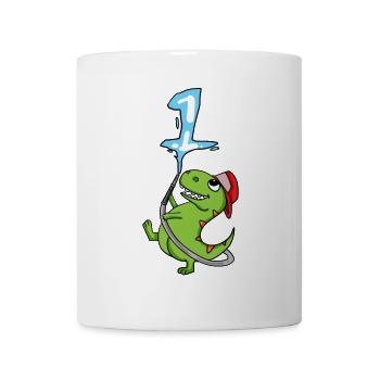 1st Birthday Dinosaur Fire Brigade Gift - Mug - white - Front