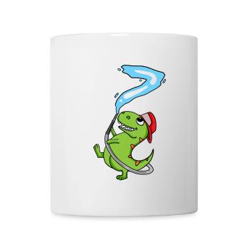 7th Birthday Dinosaur Fire Brigade Gift - Mug - white - Front