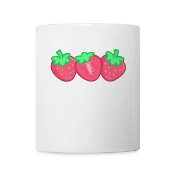 Erdbeeren - Tasse - Weiß - Vorne