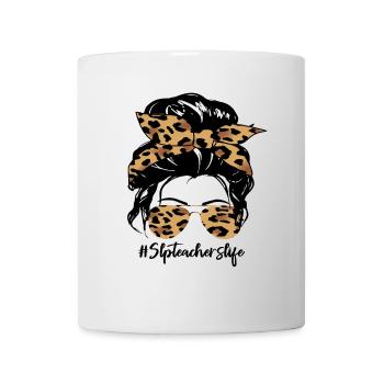Leopard Bow Hair & Sunglasses - Mug - white - Front