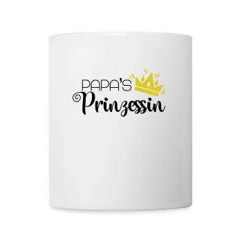 Papa's Prinzessin Tochter Mädchen - Tasse - Weiß - Vorne
