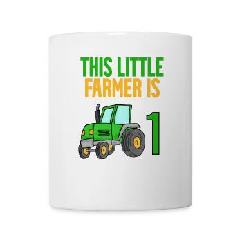 Tracteur 1 ans Garçon 1er anniversaire fils - Mug blanc - blanc - Devant