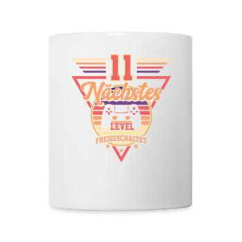 11. Geburtstag Level Freigeschaltet - Tasse - Weiß - Vorne
