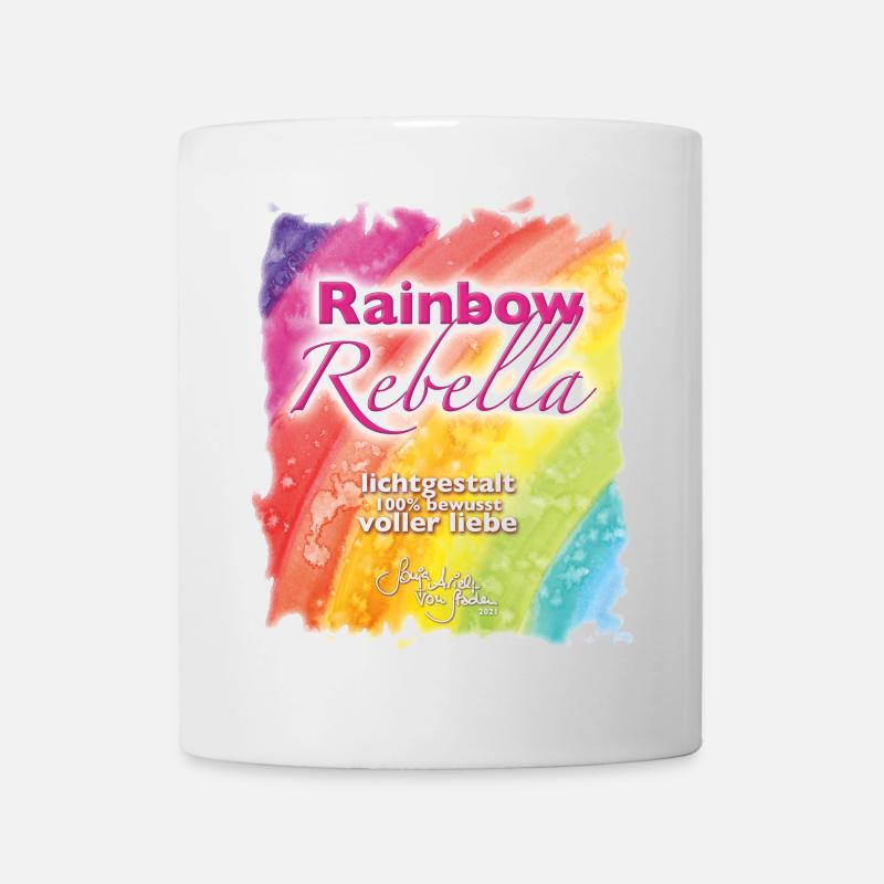 Rainbow Rebella - Sonja Ariel von Staden - Tasse - Weiß