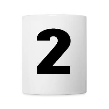 Numéro 2 - Nombre 2 - Mug blanc - blanc - Devant