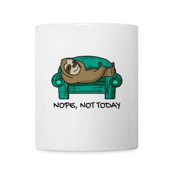 Faultier lustig auf Sofa Geschenk - Tasse - Weiß - Vorne