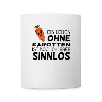 Vegan Karotte Karotten Möhre Möhren - Tasse - Weiß - Vorne