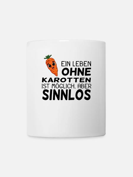 Vegan Karotte Karotten Möhre Möhren - Tasse - Weiß