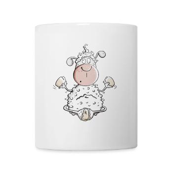 Funny Yoga Sheep I Word Game Fun Sheep - Mug - white - Front