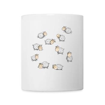 Petit troupeau de moutons I Moutons I Moutons Bande dessinée - Mug blanc - blanc - Devant