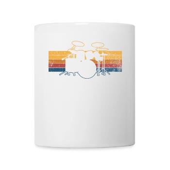 Schlagzeug Schlagzeuger - Tasse - Weiß - Vorne