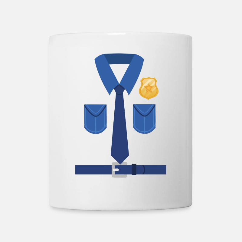 Polizei Geburtstag Halloween - Tasse - Weiß