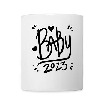 Baby 2023 - Neugeborenes 2023 Baby Geschenk - Tasse - Weiß - Vorne