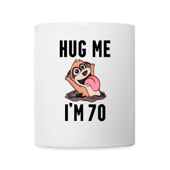 70 ans - 70 ans - Câlin - Mug blanc - blanc - Devant