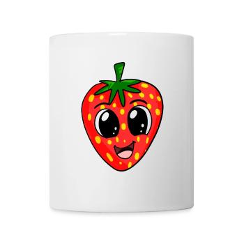 Erdbeere - Tasse - Weiß - Vorne