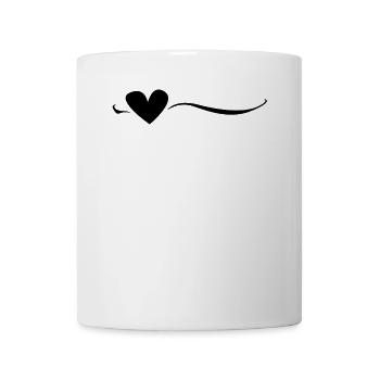 Line Heart Black - Mug - white - Front
