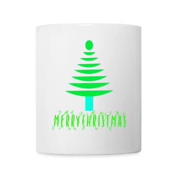 Neon Pine Christmas Tree - Mug - white - Front