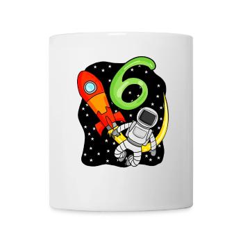 6e anniversaire - 6 ans astronaute cadeau garçons - Mug blanc - blanc - Devant