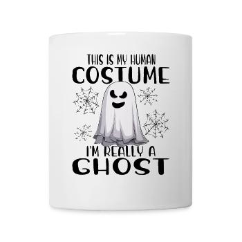 THIS IS MY HUMAN COSTUME I'M REALLY A GHOST GEIST - Mug - white - Front