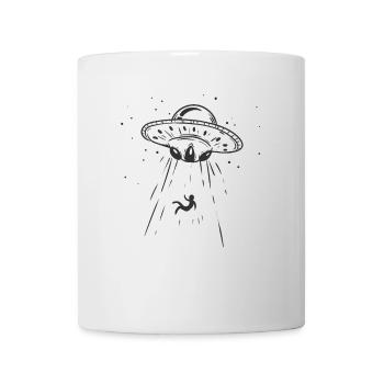 Alien Alien UFO Kidnaps Human - Mug - white - Front
