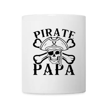 Pirate Papa Citation amusante pour les pirates - Mug blanc - blanc - Devant