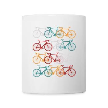 Vélo de course vintage vélo vélo de course rétro - Mug blanc - blanc - Devant