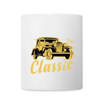 Citation de voiture drôle pour les amateurs de voitures im pas vieux im classe - Mug blanc - blanc - Devant