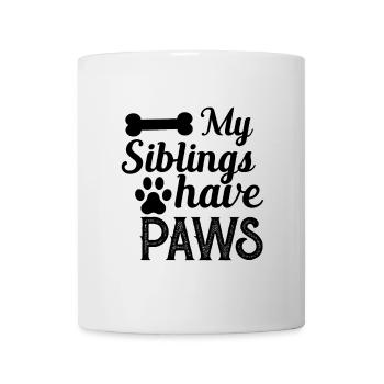 Citation de chien drôle pour les amoureux des chiens Mes frères et sœurs ont Pa - Mug blanc - blanc - Devant