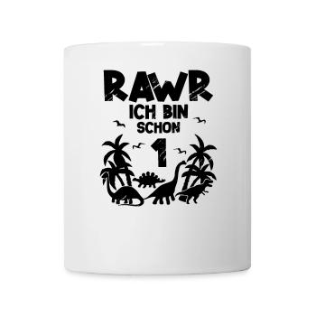 Dinosaurier 1. Geburtstag Kinder - Tasse - Weiß - Vorne