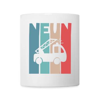 Feuerwehr 9 Jahre Kinder - Tasse - Weiß - Vorne