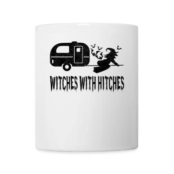 Funny Witch Camping Design For Halloween - Mug - white - Front