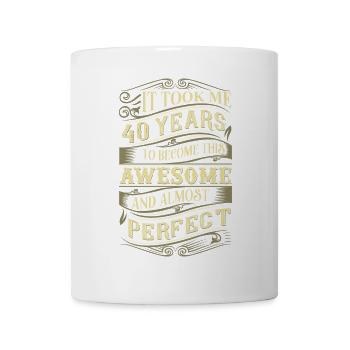 40. Geburtstag - Tasse - Weiß - Vorne