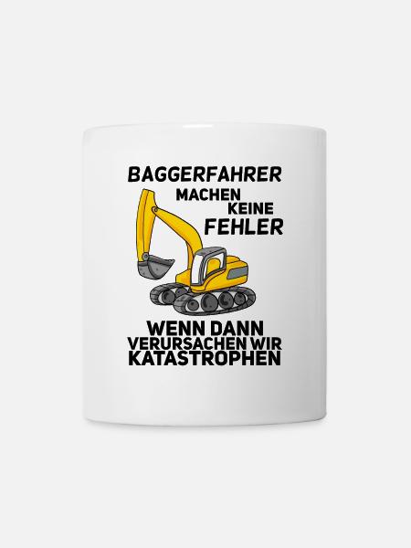 Bauarbeiter Baggerfahrer Bagger - Tasse - Weiß