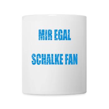 Mir Egal ich bleibe Schalke Fan Vintage - Tasse - Weiß - Vorne