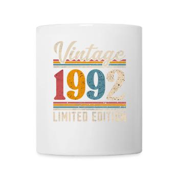 1992 Année de naissance Rétro Vintage - Mug blanc - blanc - Devant