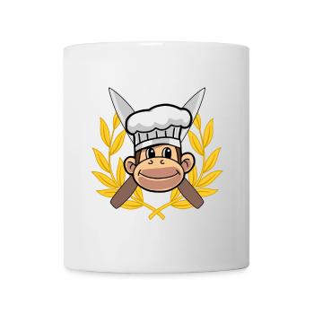 Cook Cook Gourmet Monkey Chef Hobby Chef - Mug - white - Front