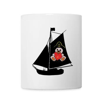 sailboat sailing sailor boat maritime Teddy Ahoy - Mug - white - Front