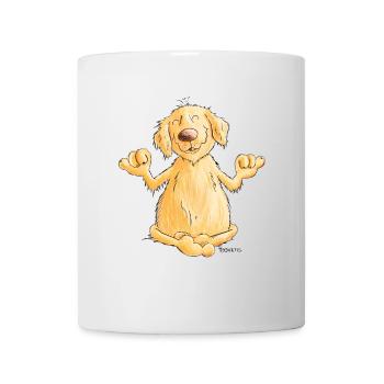 Golden Retriever Yoga I Chiens Comic - Mug blanc - blanc - Devant