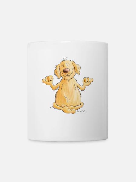 Golden Retriever Yoga I Hunde Comic - Tasse - Weiß