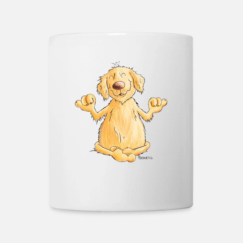 Golden Retriever Yoga I Chiens Comic - Mug blanc - blanc