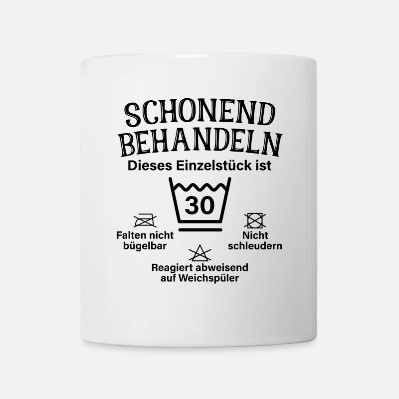 Schonend Behandeln Dreißig Geschenk 30. Geburtstag - Tasse - Weiß