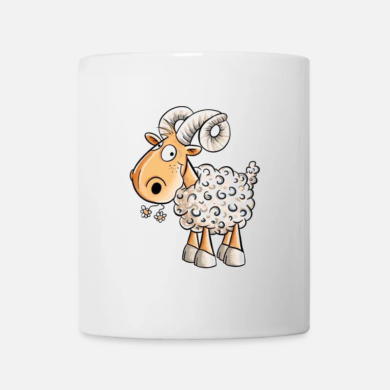 Joyeux Ram I Mouton Chèvre I Mouton - Mug blanc - blanc
