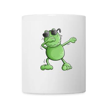 Grenouille cool avec des lunettes de soleil Make the Dab Dance - Mug blanc - blanc - Devant
